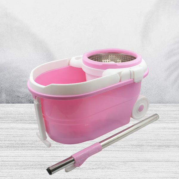 Spin mop with bucket, steel spin mop set