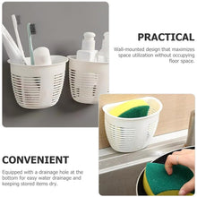 Hanging Plastic Storage Basket, Adhesive Wall Mounted Organizer Box Make Up Holder Shelf Bathroom Wall Basket Punch Free Drain Basket for Kitchen Bathroom, Wall Type Storage Basket (1 Pc)