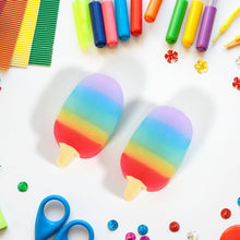 Jelly Popsicle Shape Fancy & Stylish Erasers, Mini Eraser Creative Cute Novelty Eraser for Children Eraser Set for Return Gift, Birthday Party, School Prize (2 Pc Set| Mix Design)