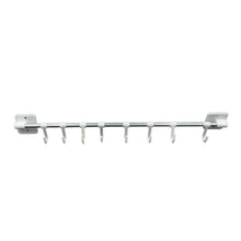 45 cm wall rack, stainless steel, 8 hooks for kitchen tools