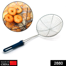 Round mesh strainer for deep frying