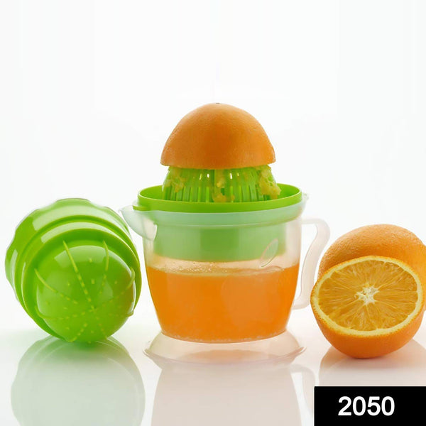 Hand-operated orange squeezer, perfect for extracting fresh juice from citrus fruits.