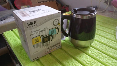 Self Stirring Mug With Lid used in all kinds of household and official places for serving drinks, coffee, any types of beverages etc. (1 Pc / 400 ML)