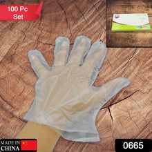 Clear disposable gloves for multipurpose use