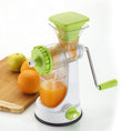 Ganesh Kitchenware plastic hand juicer, multicolour, random colors including green, blue, red, orange, various angles.