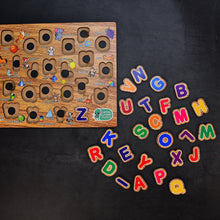 Wooden alphabet puzzle toy