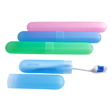 Plastic toothbrush case for travel, hygienic and portable.