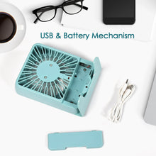 Portable Desk Fan Big Table Fan3 Step Speed Setting Fan Personal Desk Fan Suitable For Office , School & Home Use (Battery Not Include)