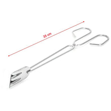 Metal BBQ tongs clamp for serving