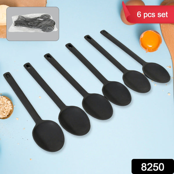 Multipurpose Silicone Spoon, Silicone Basting Spoon Non-Stick Kitchen Utensils Household Heat-Resistant Non Stick Spoons Kitchen Cookware Items For Cooking and Baking (6 Pcs Set)