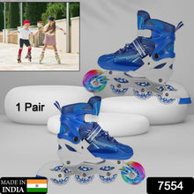 Adjustable length roller skates with lights